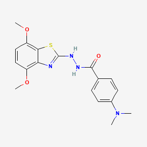 N'-(4,7-dimethoxy-1,3-benzothiazol-2-yl)-4-(dimethylamino)benzohydrazide