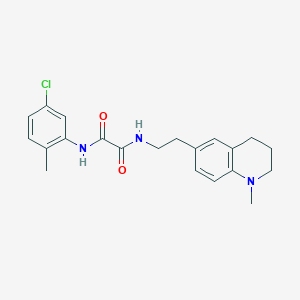 molecular formula C21H24ClN3O2 B2719113 N1-(5-chloro-2-methylphenyl)-N2-(2-(1-methyl-1,2,3,4-tetrahydroquinolin-6-yl)ethyl)oxalamide CAS No. 946312-40-9
