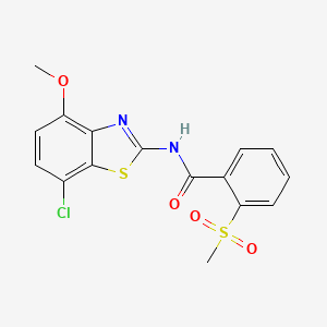 N-(7-chloro-4-methoxybenzo[d]thiazol-2-yl)-2-(methylsulfonyl)benzamide