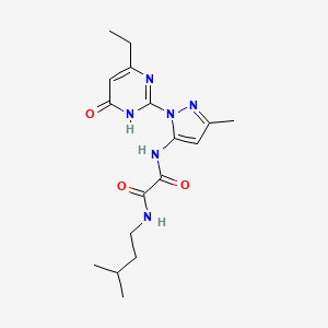 N1-(1-(4-ethyl-6-oxo-1,6-dihydropyrimidin-2-yl)-3-methyl-1H-pyrazol-5-yl)-N2-isopentyloxalamide