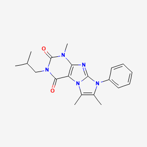molecular formula C20H23N5O2 B2719130 3-异丁基-1,6,7-三甲基-8-苯基-1H-咪唑并[2,1-f]嘧啶-2,4(3H,8H)-二酮 CAS No. 900275-60-7