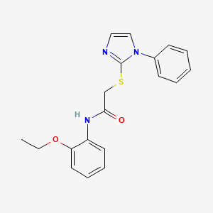 N-(2-ethoxyphenyl)-2-(1-phenylimidazol-2-yl)sulfanylacetamide