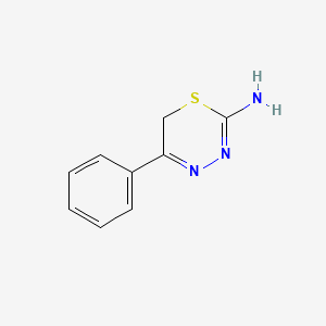 molecular formula C9H9N3S B2719132 5-phenyl-6H-1,3,4-thiadiazin-2-amine CAS No. 55185-77-8; 58954-39-5