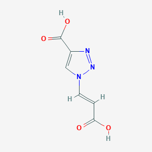 molecular formula C6H5N3O4 B2719138 1-[(E)-2-Carboxyethenyl]triazole-4-carboxylic acid CAS No. 2415641-86-8