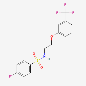 4-fluoro-N-(2-(3-(trifluoromethyl)phenoxy)ethyl)benzenesulfonamide