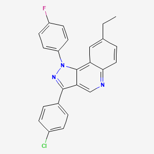 molecular formula C24H17ClFN3 B2719147 3-(4-chlorophenyl)-8-ethyl-1-(4-fluorophenyl)-1H-pyrazolo[4,3-c]quinoline CAS No. 901228-33-9