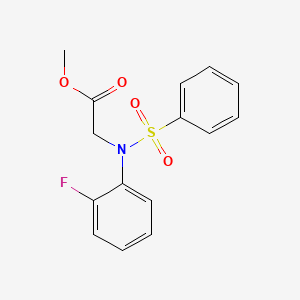 molecular formula C15H14FNO4S B2719154 Methyl N-(2-fluorophenyl)-N-(phenylsulfonyl)glycinate CAS No. 425605-46-5