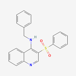 molecular formula C22H18N2O2S B2719161 3-(苯磺酰)-N-苄基喹啉-4-胺 CAS No. 899760-00-0