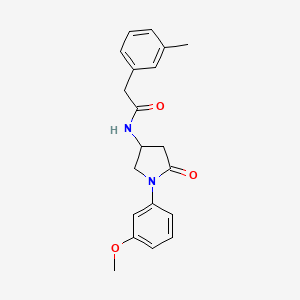 molecular formula C20H22N2O3 B2719169 N-(1-(3-methoxyphenyl)-5-oxopyrrolidin-3-yl)-2-(m-tolyl)acetamide CAS No. 896273-53-3