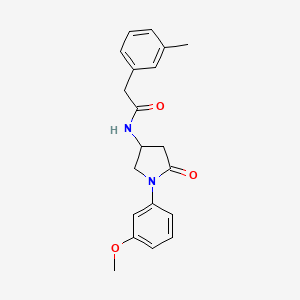 molecular formula C20H22N2O3 B2719169 N-[1-(3-methoxyphenyl)-5-oxopyrrolidin-3-yl]-2-(3-methylphenyl)acetamide CAS No. 896273-53-3