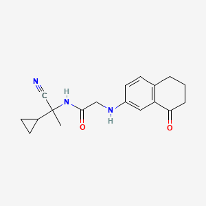 molecular formula C18H21N3O2 B2719174 N-(1-氰基-1-环丙基乙基)-2-[(8-氧代-6,7-二氢-5H-萘并[2,1-d]嘧啶-2-基)氨基]乙酰胺 CAS No. 1436296-82-0