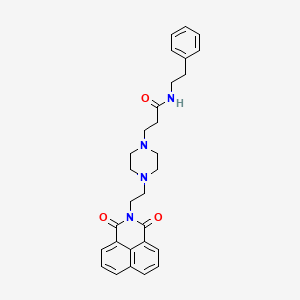 molecular formula C29H32N4O3 B2719176 3-(4-(2-(1,3-dioxo-1H-benzo[de]isoquinolin-2(3H)-yl)ethyl)piperazin-1-yl)-N-phenethylpropanamide CAS No. 2034536-57-5