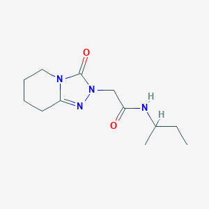 molecular formula C12H20N4O2 B2719180 N-Butan-2-yl-2-(3-oxo-5,6,7,8-tetrahydro-[1,2,4]triazolo[4,3-a]pyridin-2-yl)acetamide CAS No. 2415518-92-0