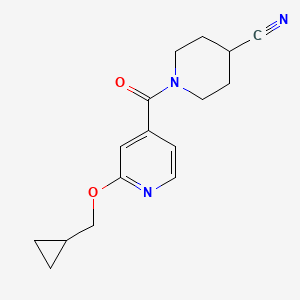 1-(2-(Cyclopropylmethoxy)isonicotinoyl)piperidine-4-carbonitrile