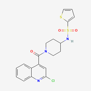 N-[1-(2-chloroquinoline-4-carbonyl)piperidin-4-yl]thiophene-2-sulfonamide