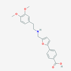 4-[5-({[2-(3,4-Dimethoxyphenyl)ethyl]amino}methyl)furan-2-yl]benzoic acid