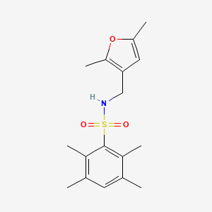molecular formula C17H23NO3S B2719210 N-((2,5-dimethylfuran-3-yl)methyl)-2,3,5,6-tetramethylbenzenesulfonamide CAS No. 1351616-48-2