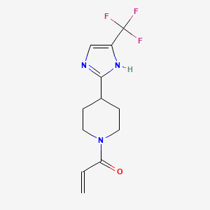 molecular formula C12H14F3N3O B2719214 1-{4-[4-(trifluoromethyl)-1H-imidazol-2-yl]piperidin-1-yl}prop-2-en-1-one CAS No. 2094353-08-7