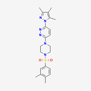 3-(4-((3,4-dimethylphenyl)sulfonyl)piperazin-1-yl)-6-(3,4,5-trimethyl-1H-pyrazol-1-yl)pyridazine