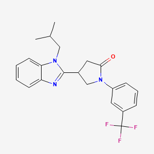 4-(1-isobutyl-1H-benzimidazol-2-yl)-1-[3-(trifluoromethyl)phenyl]pyrrolidin-2-one