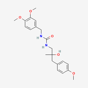 molecular formula C21H28N2O5 B2719222 1-(3,4-Dimethoxybenzyl)-3-(2-hydroxy-3-(4-methoxyphenyl)-2-methylpropyl)urea CAS No. 1396786-29-0