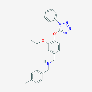 molecular formula C24H25N5O2 B271925 {3-ethoxy-4-[(1-phenyl-1H-tetrazol-5-yl)oxy]benzyl}(4-methylbenzyl)amine 