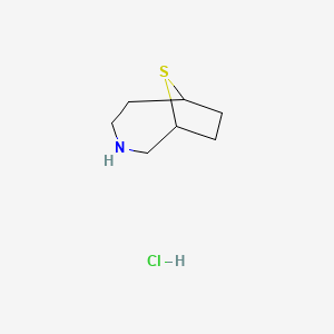 molecular formula C7H14ClNS B2719255 9-硫代-3-氮杂双环[4.2.1]壬烷 盐酸盐 CAS No. 50848-31-2