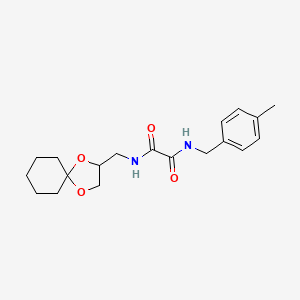 molecular formula C19H26N2O4 B2719273 N1-(1,4-dioxaspiro[4.5]decan-2-ylmethyl)-N2-(4-methylbenzyl)oxalamide CAS No. 941870-14-0