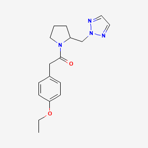 molecular formula C17H22N4O2 B2719274 2-(4-ethoxyphenyl)-1-{2-[(2H-1,2,3-triazol-2-yl)methyl]pyrrolidin-1-yl}ethan-1-one CAS No. 2097930-86-2