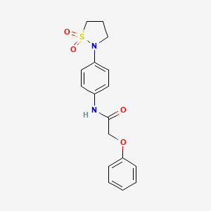 molecular formula C17H18N2O4S B2719279 N-(4-(1,1-dioxidoisothiazolidin-2-yl)phenyl)-2-phenoxyacetamide CAS No. 942010-76-6