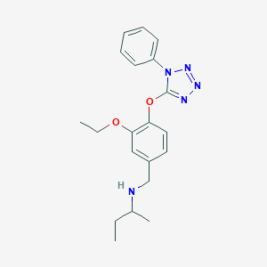 molecular formula C20H25N5O2 B271928 N-{3-ethoxy-4-[(1-phenyl-1H-tetrazol-5-yl)oxy]benzyl}butan-2-amine 