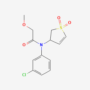 molecular formula C13H14ClNO4S B2719280 N-(3-chlorophenyl)-N-(1,1-dioxido-2,3-dihydrothiophen-3-yl)-2-methoxyacetamide CAS No. 863007-51-6