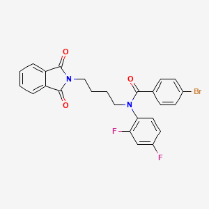 molecular formula C25H19BrF2N2O3 B2719285 4-bromo-N-(2,4-difluorophenyl)-N-(4-(1,3-dioxoisoindolin-2-yl)butyl)benzamide CAS No. 328110-49-2