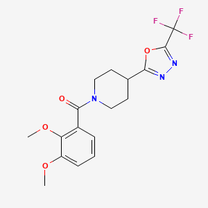 (2,3-Dimethoxyphenyl)(4-(5-(trifluoromethyl)-1,3,4-oxadiazol-2-yl)piperidin-1-yl)methanone