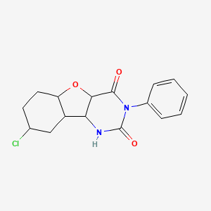 12-Chloro-5-phenyl-8-oxa-3,5-diazatricyclo[7.4.0.0^{2,7}]trideca-1(9),2(7),10,12-tetraene-4,6-dione