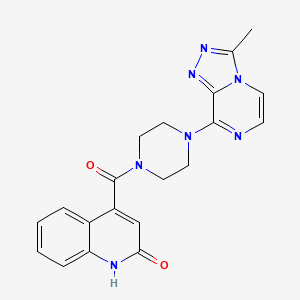 molecular formula C20H19N7O2 B2719291 (2-Hydroxyquinolin-4-yl)(4-(3-methyl-[1,2,4]triazolo[4,3-a]pyrazin-8-yl)piperazin-1-yl)methanone CAS No. 2034280-36-7