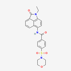 molecular formula C24H23N3O5S B2719293 N-(1-ethyl-2-oxo-1,2-dihydrobenzo[cd]indol-6-yl)-4-(morpholinosulfonyl)benzamide CAS No. 312756-12-0