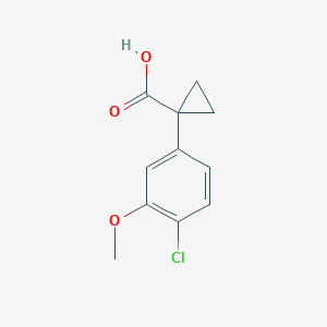 molecular formula C11H11ClO3 B2719312 1-(4-氯-3-甲氧基苯基)环丙烷-1-羧酸 CAS No. 936728-01-7