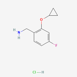 (2-Cyclopropyloxy-4-fluorophenyl)methanamine;hydrochloride