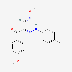 molecular formula C18H19N3O3 B2719324 3-(4-甲氧基苯基)-2-[2-(4-甲基苯基)肼甲酰基]-3-氧代丙醛 O-甲氧基肼 CAS No. 339012-90-7