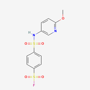 molecular formula C12H11FN2O5S2 B2719327 4-[(6-Methoxypyridin-3-YL)sulfamoyl]benzenesulfonyl fluoride CAS No. 1607272-93-4