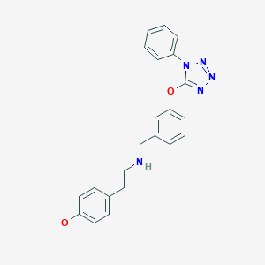molecular formula C23H23N5O2 B271933 [2-(4-methoxyphenyl)ethyl]{3-[(1-phenyl-1H-tetrazol-5-yl)oxy]benzyl}amine 