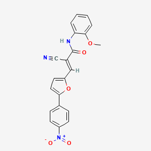 (E)-2-cyano-N-(2-methoxyphenyl)-3-(5-(4-nitrophenyl)furan-2-yl)acrylamide