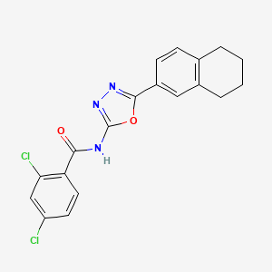 molecular formula C19H15Cl2N3O2 B2719347 2,4-dichloro-N-[5-(5,6,7,8-tetrahydronaphthalen-2-yl)-1,3,4-oxadiazol-2-yl]benzamide CAS No. 862809-33-4