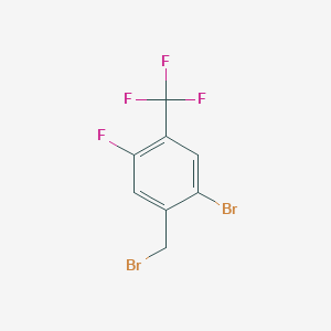 molecular formula C8H4Br2F4 B2719359 2-溴-5-氟-4-(三氟甲基)苯甲基溴化物 CAS No. 2090690-67-6