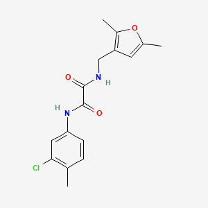 molecular formula C16H17ClN2O3 B2719375 N1-(3-chloro-4-methylphenyl)-N2-((2,5-dimethylfuran-3-yl)methyl)oxalamide CAS No. 1351616-84-6
