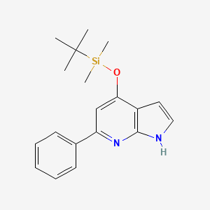 Tert-butyl-dimethyl-[(6-phenyl-1H-pyrrolo[2,3-b]pyridin-4-yl)oxy]silane