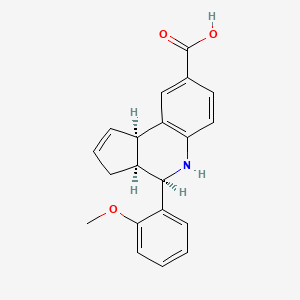 molecular formula C20H19NO3 B2719388 (3aS,4R,9bR)-4-(2-甲氧基苯基)-3a,4,5,9b-四氢-3H-环戊[c]喹啉-8-羧酸 CAS No. 1217841-77-4