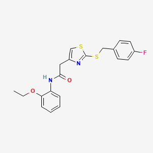 N-(2-ethoxyphenyl)-2-(2-((4-fluorobenzyl)thio)thiazol-4-yl)acetamide