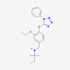 molecular formula C21H27N5O2 B271939 N-{3-ethoxy-4-[(1-phenyl-1H-tetrazol-5-yl)oxy]benzyl}-2-methylbutan-2-amine 